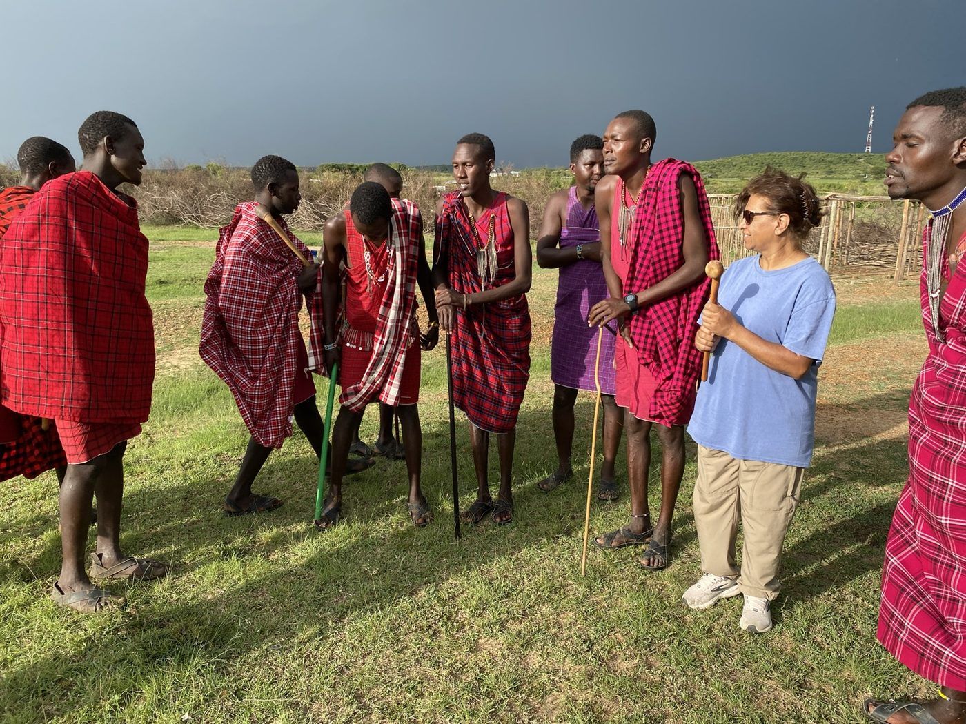 Dee spending time with the Maasai in Kenya